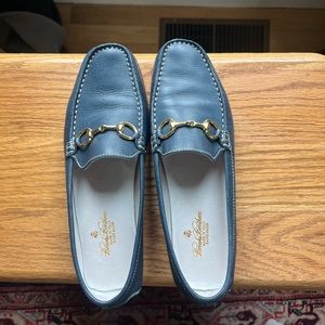 Brooks Brothers Navy Blue Horse Bit Leather Loafers
